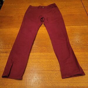 Bonobos Original Chino Straight Pants 30x32 Cotton Stretch Red Burgundy Ox Blood
